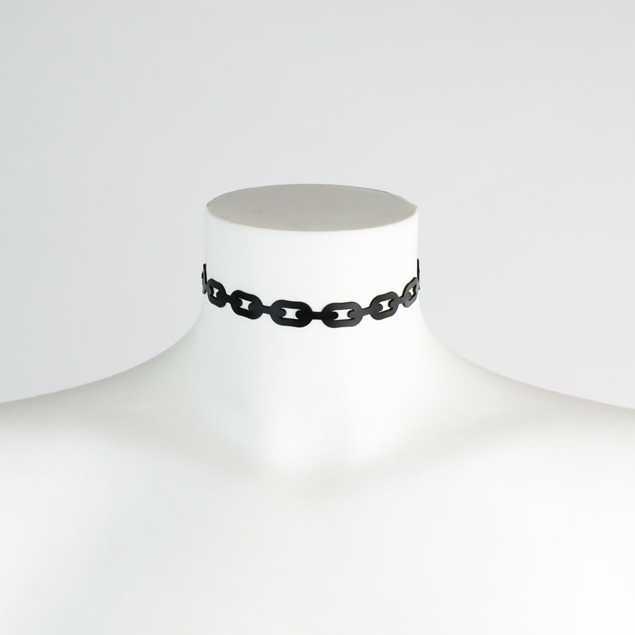 Slim Latex Chain Collar