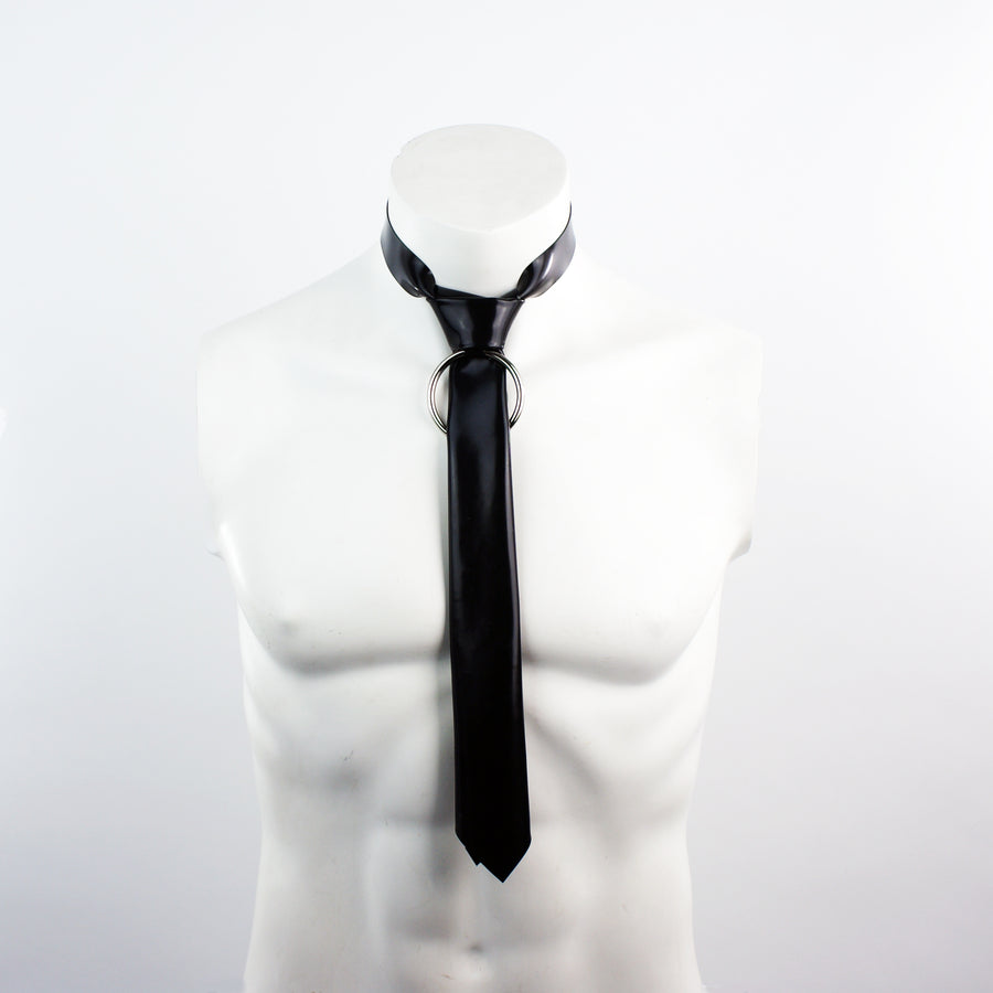 Granit-Latex O-Ring schmale Krawatte